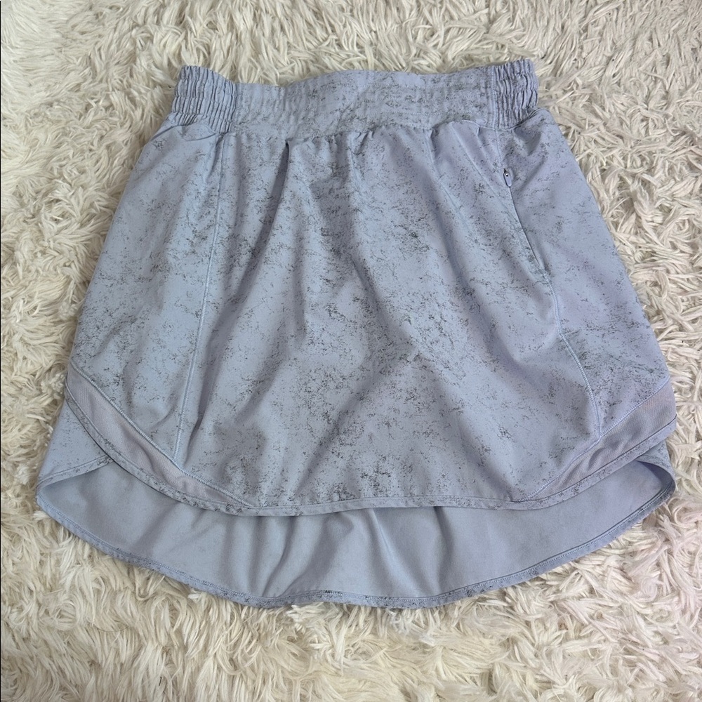 Lululemon Hotty Hot High-Rise Skirt *Long Gravel Dust Pastel Blue Multi / Pastel